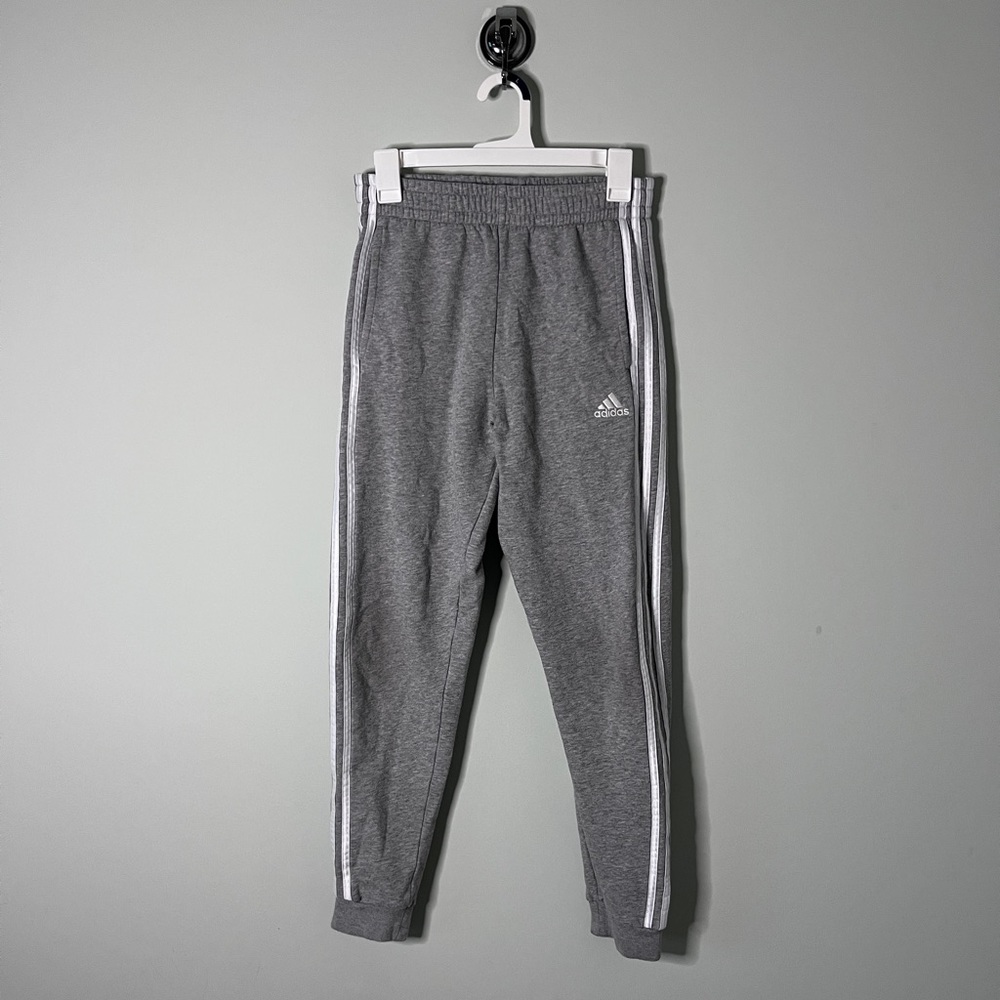 Boys grey adidas joggers